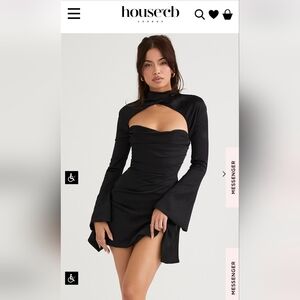 House of CB Toira Black Dress Size Small